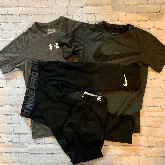 Youth sport bundle (2 tees / 2 base layer pants) S - Picture 2 of 7